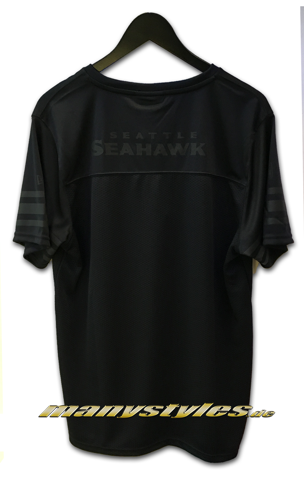 Seattle Seahawks NFL Team Jersey Black on Black Ltd Ed. von New Era backview rückseite