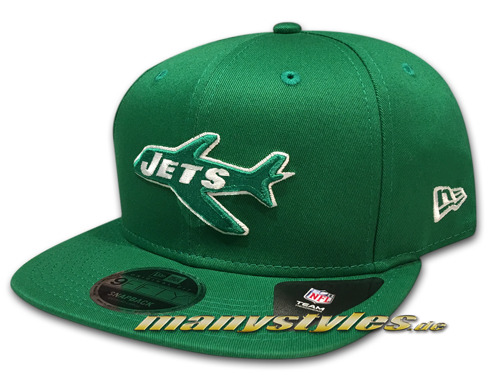 NEW ERA NY New York Jets NFL Historic 9FIFTY Cooperstown Classic Snapback Cap Green White OTC Original Team Color