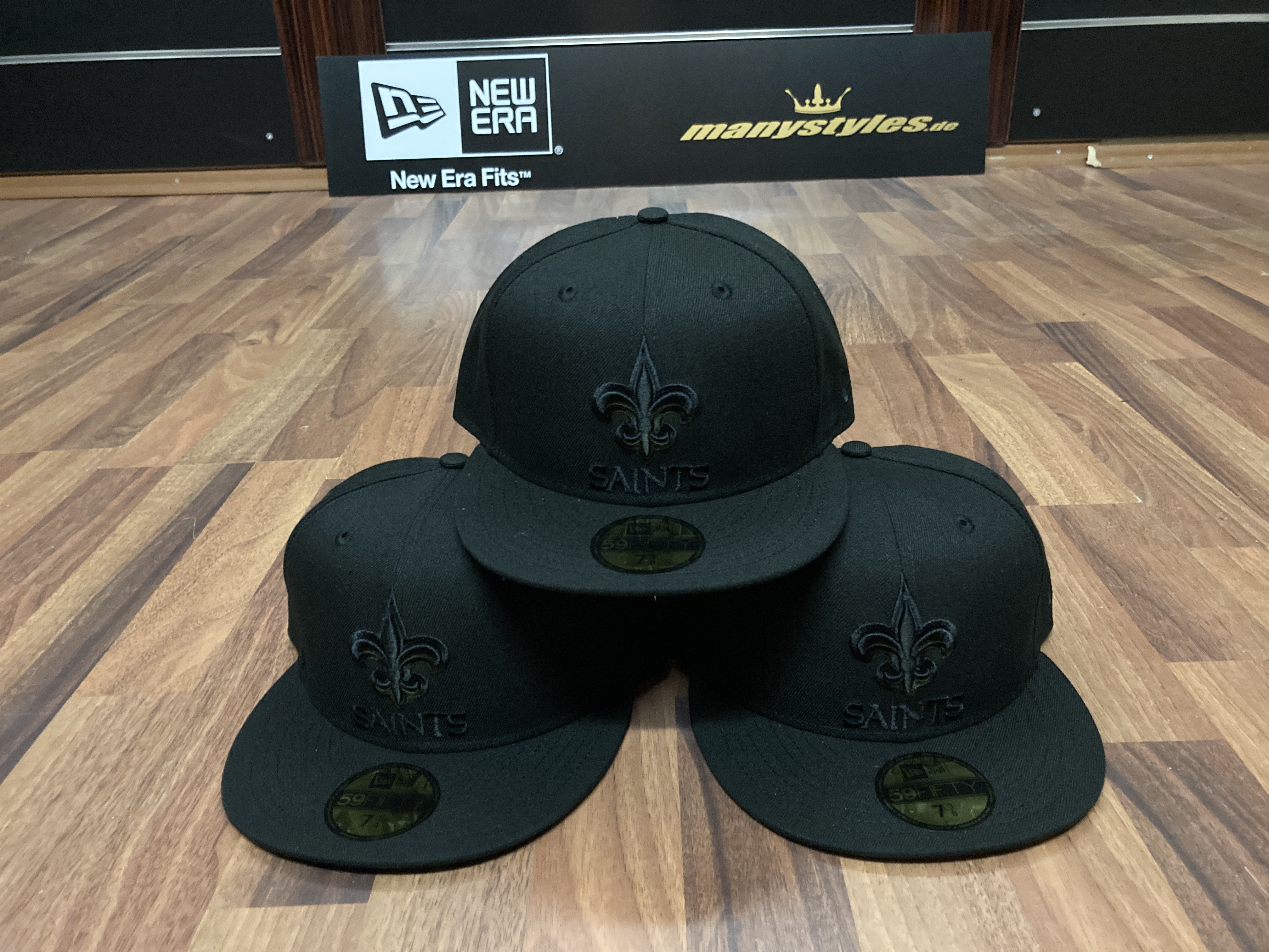 manyStyles New Orleans Saints NFL 59FIFTY exclusive Cap Black on Black von New Era Front