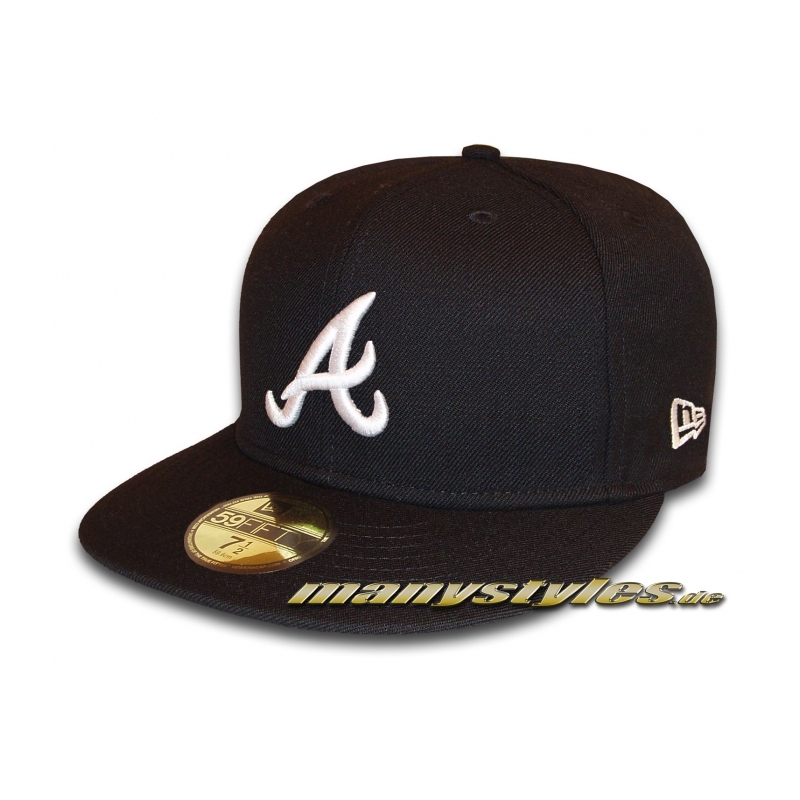 ATLANTA BRAVES New Era MLB Basic Cap Black White 59FIFTY