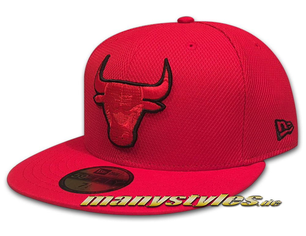 chicago bulls nba jd diamond prene 59fifty diamond era new era cap scarlet red black otc original team color