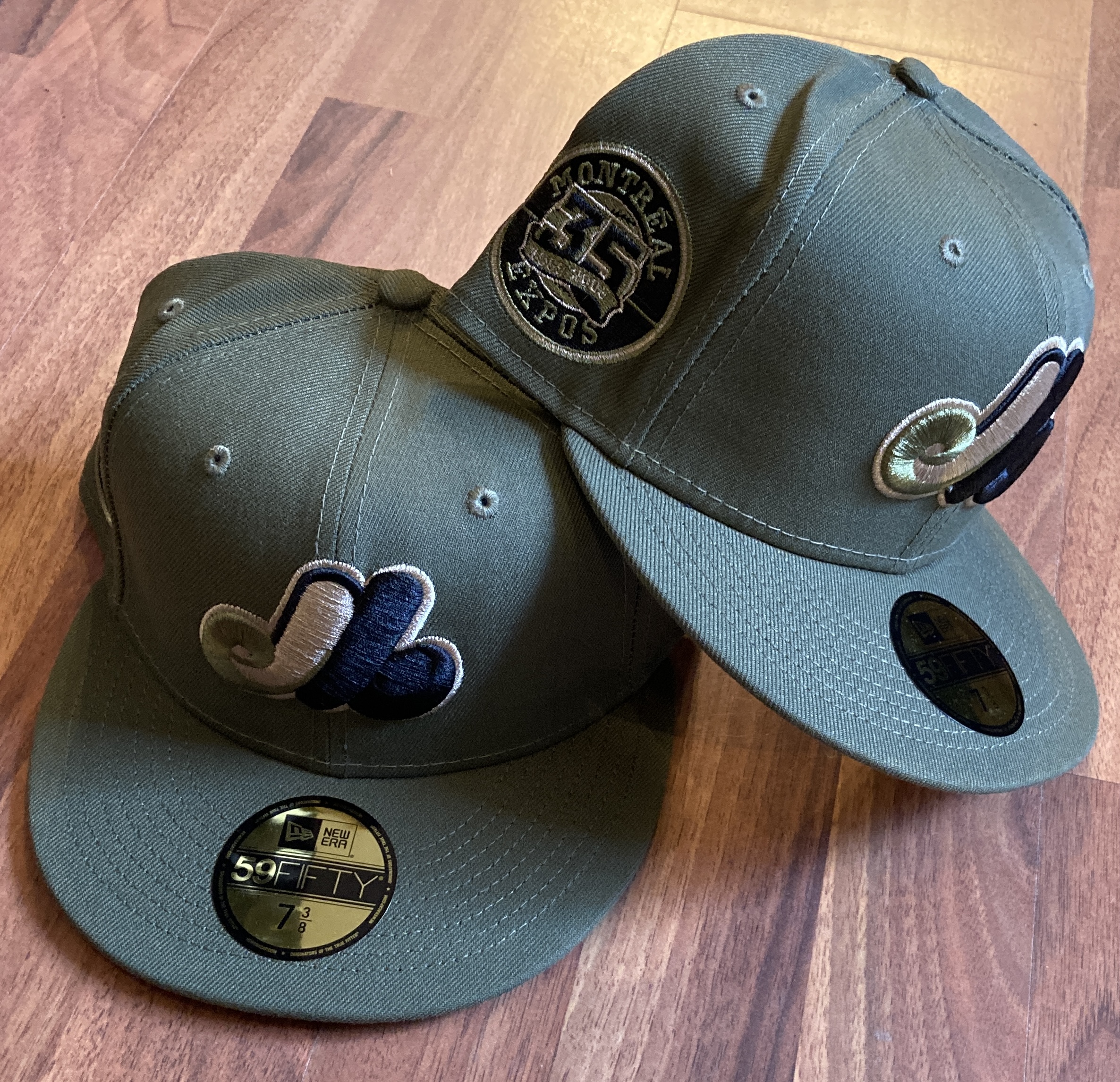 Montreal Expos MLB 59FIFTY manyStyles exclusive AN35 Olive Woodland Camouflage von New Era Front