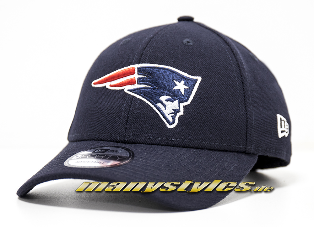 New England Patriots 9FORTY NFL The League Curved Visor Adjustable Cap Navy Original Team Color OTC von New Era