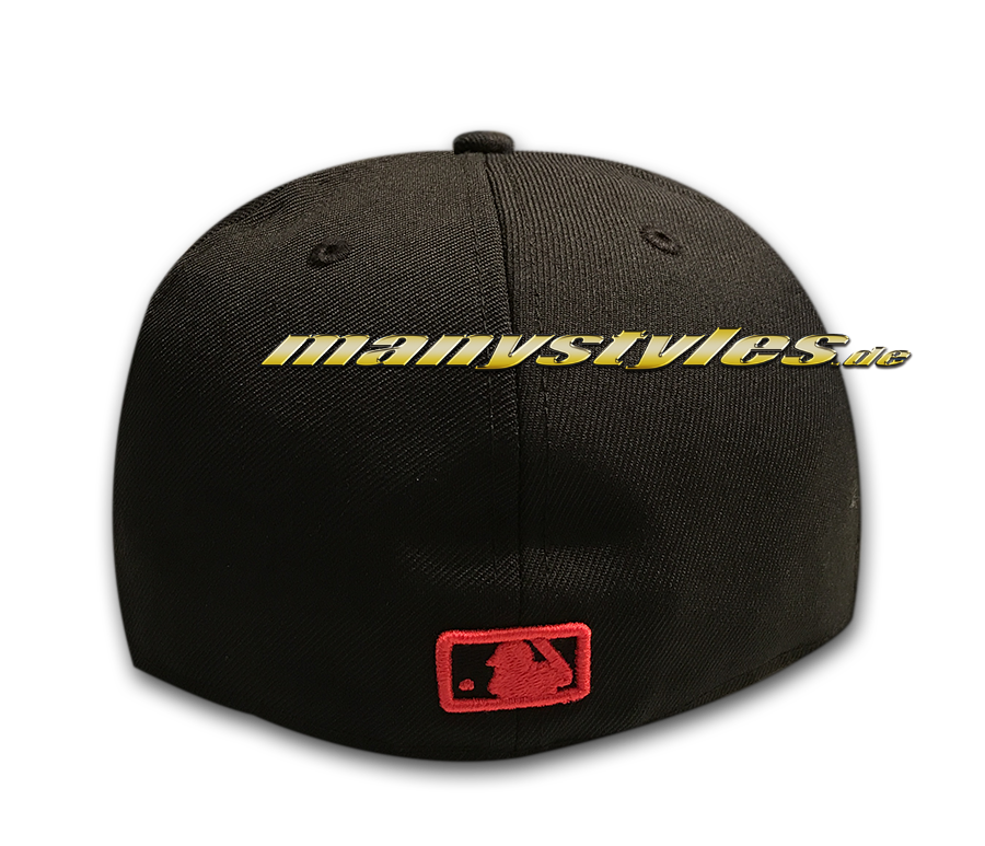 Arizona Diamond Backs MLB Basic 59FIFTY Black Scarlet Red von New Era Rpckseite MLBLogo