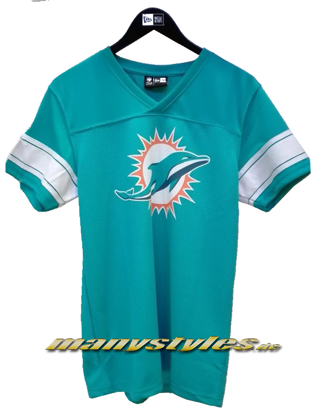 Miami Dolphins NFL Team Jersey Teal White OTC Official Team Color von New Era