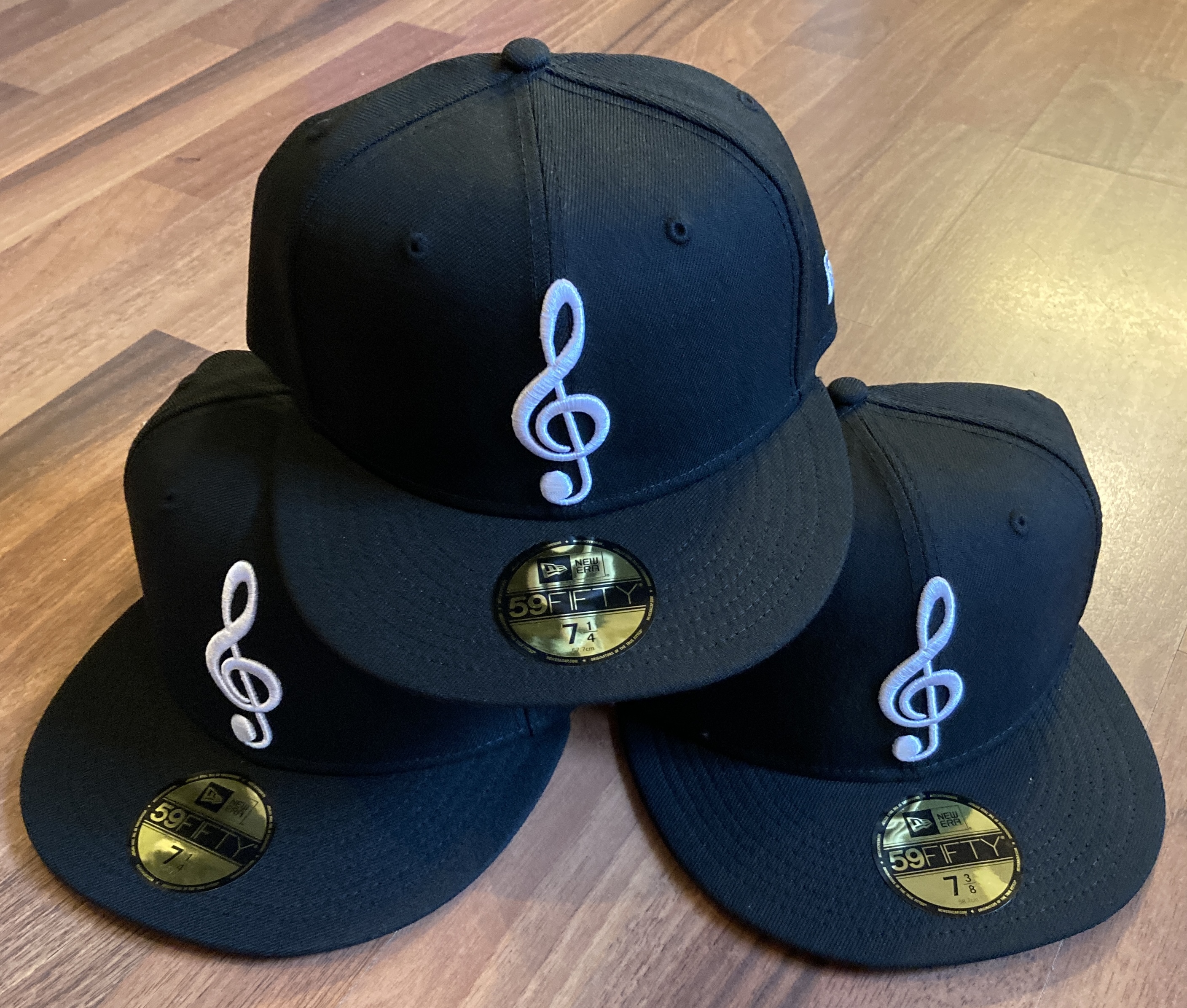 MANYSTYLES 59FIFTY Fitted exclusive Cap Music Note Black White GB with Ghettoblaster von New Era