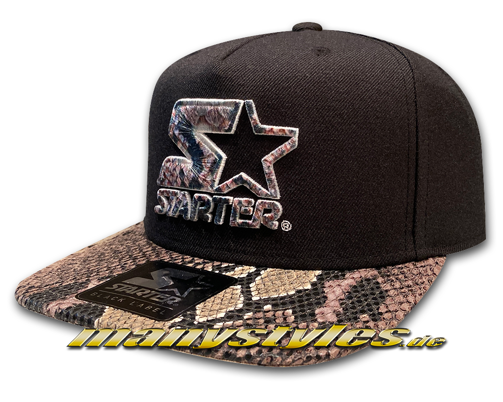 Starter Black Label Snapback Cap Snake Black Brown