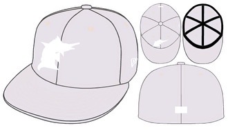 Florida Marlins MLB 59FIFTY manyStyles LowPro LowProfile exclusive inTriple White von New Era