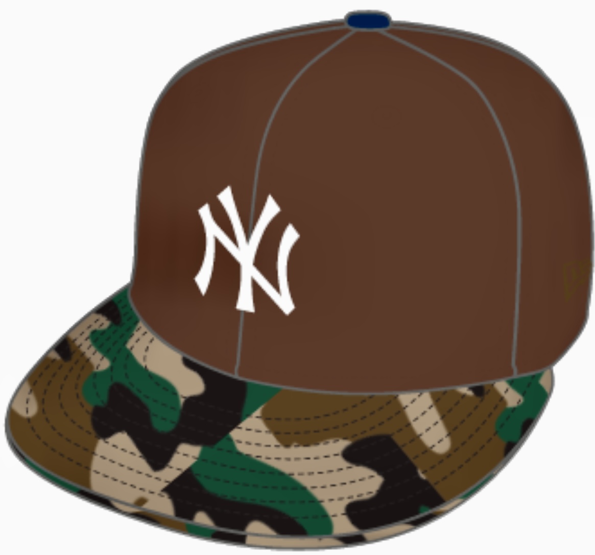 NY Yankees MLB HWC Cooperstown 1999 Worldseries Cap manystyles exclusive# Walnut Brown Woodland Camouflage 59FIFTY Fitted Caps von New Era