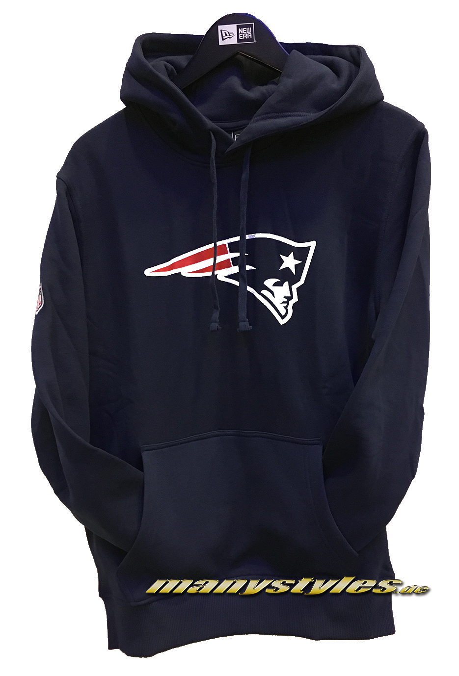 New England Patriots NFL PO Hood Hooded Sweater Official Team Color von New Era