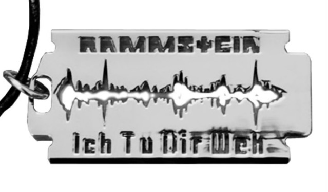 Rammstein Ich tu Dir Weh Razorblade Metall Dog Tag Anhänger 