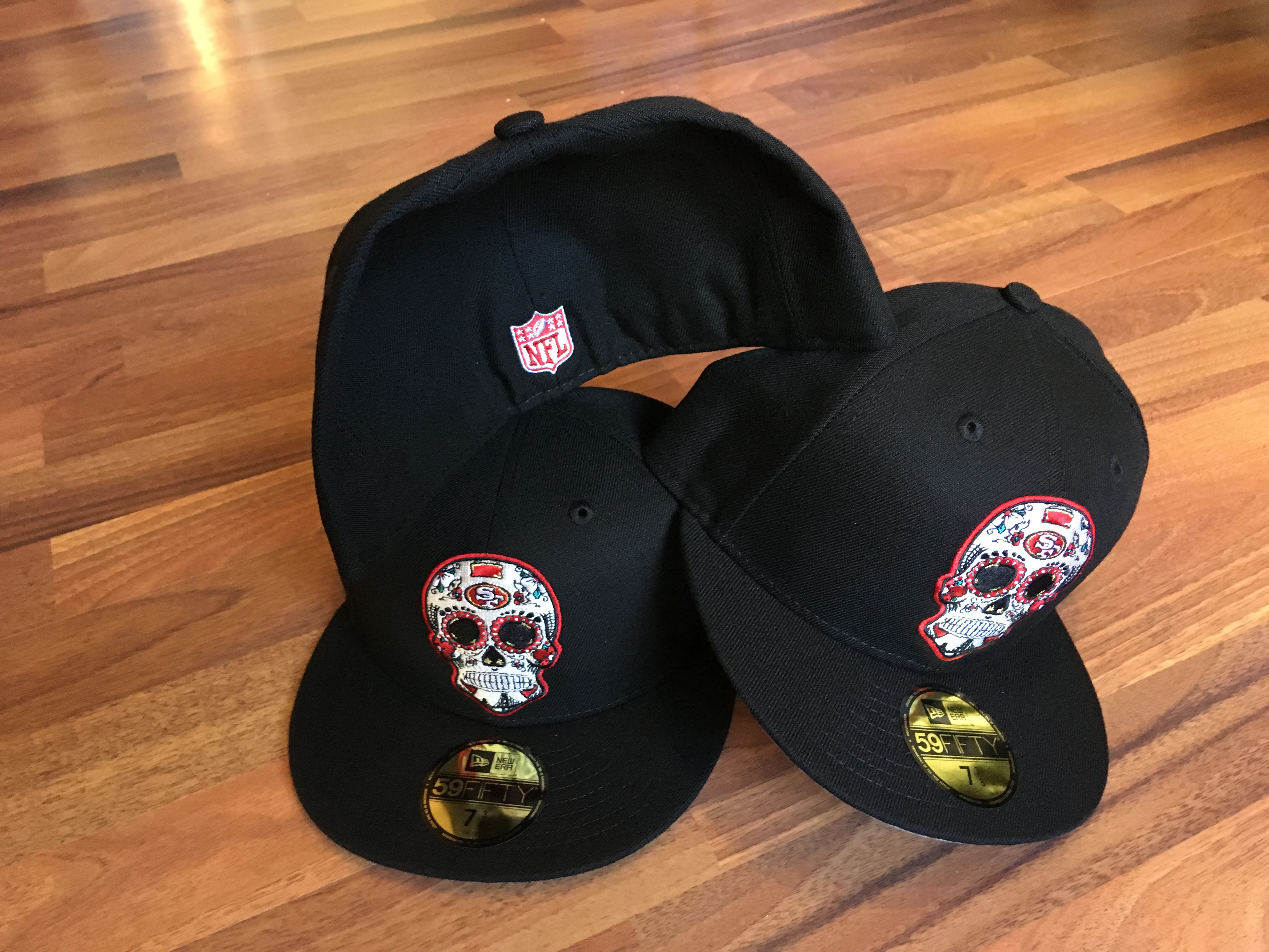 manystyles San Francisco 49ers 59FIFTY Fitted NFL Dia de Los Muertos exclusive Cap von New Era backview nflshieldlogo