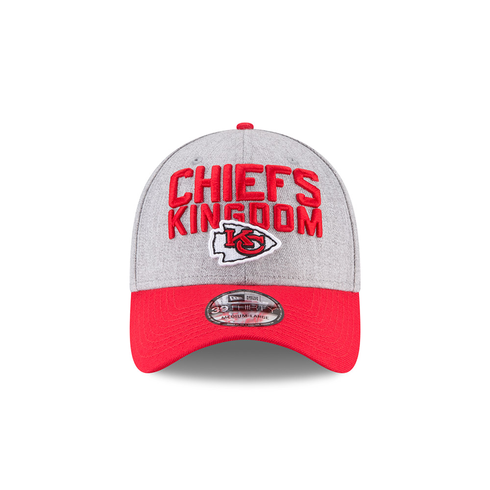 Kansas City Chiefs NFL On Stage 39THIRTY Curved Visor Cap Chiefs Kingdom Heather Red von New Era