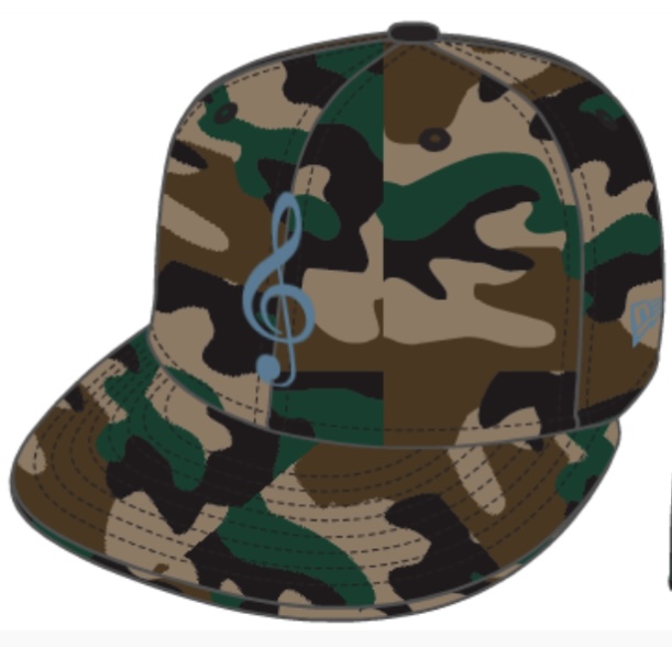 Gönnt euch gleich die auf 18stück limitierte New Era Unlicensed 59FIFTY Fitted Cap Music Note Cap Woodland Camouflage Denim Blue exclusive bei manystyles ib