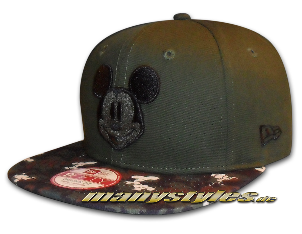 Disney Comic Art 9FIFTY Mickey Mouse Camo Vize Snapback Cap