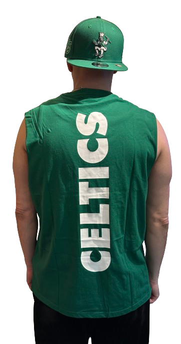 Boston Celtics NBA Sleeveless T-Shirt Green Black White OTC Official Team Color von New Era Backview