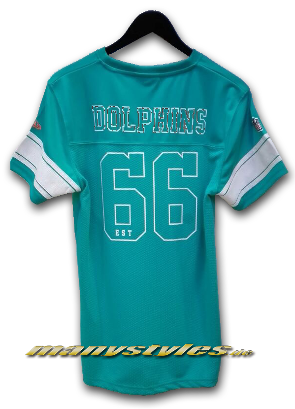 Miami Dolphins NFL Team Jersey Teal White OTC Official Team Color von New Era back