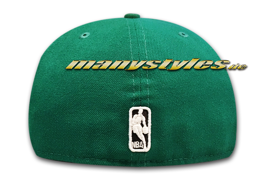 Boston Celtics 59FIFTY NBA Basic Cap Green Black White OTC Original Team Color von New Era back nbalogomen