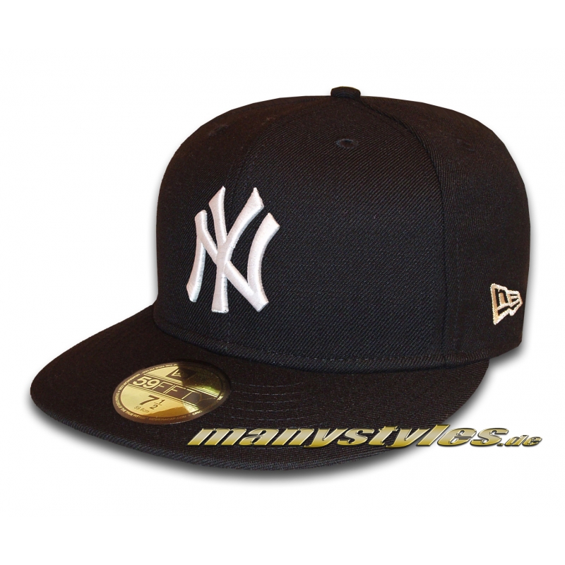 NY YANKEES New Era MLB Basic Cap Black White 59FIFTY