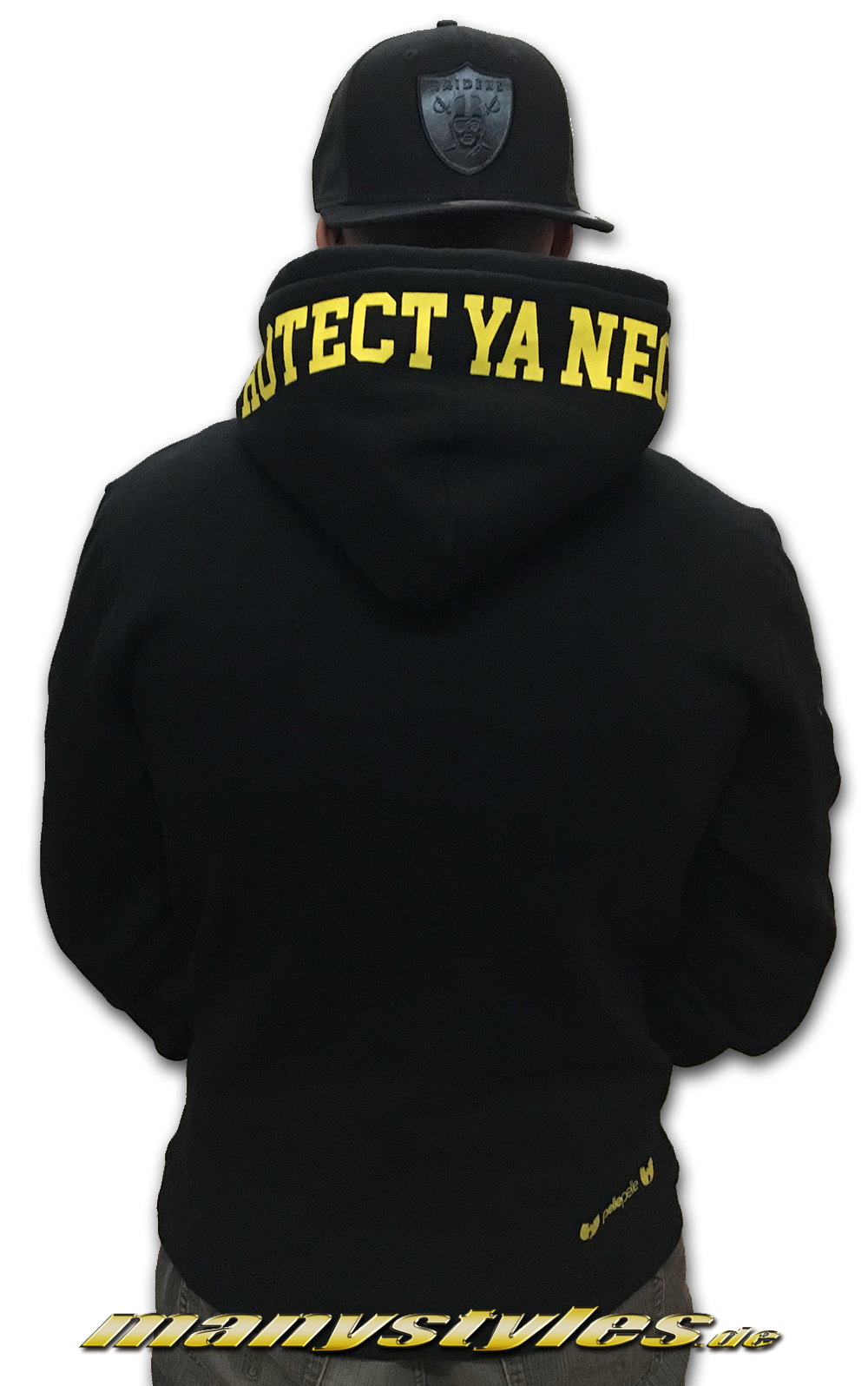 Pelle Pelle Wutang Hooded Black Yellow: Back