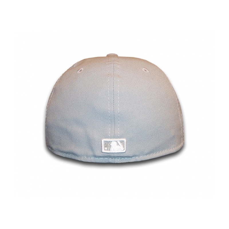 LA DODGERS New Era MLB Basic Cap Grey White 59FIFTY Backview MLBLogo