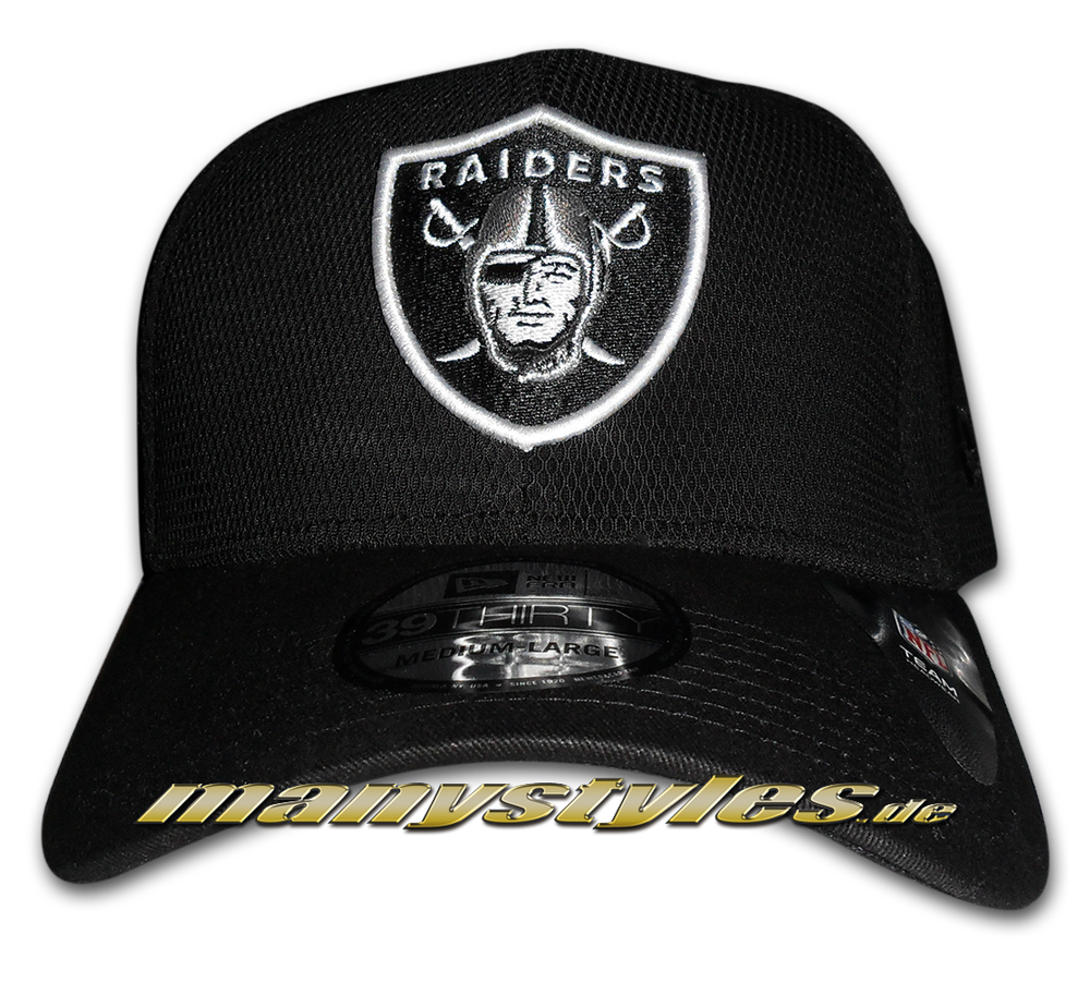 Oakland Raiders NFL Diamond Era Stretch Team Mesh Cap Curved Visor Black TC von New Era